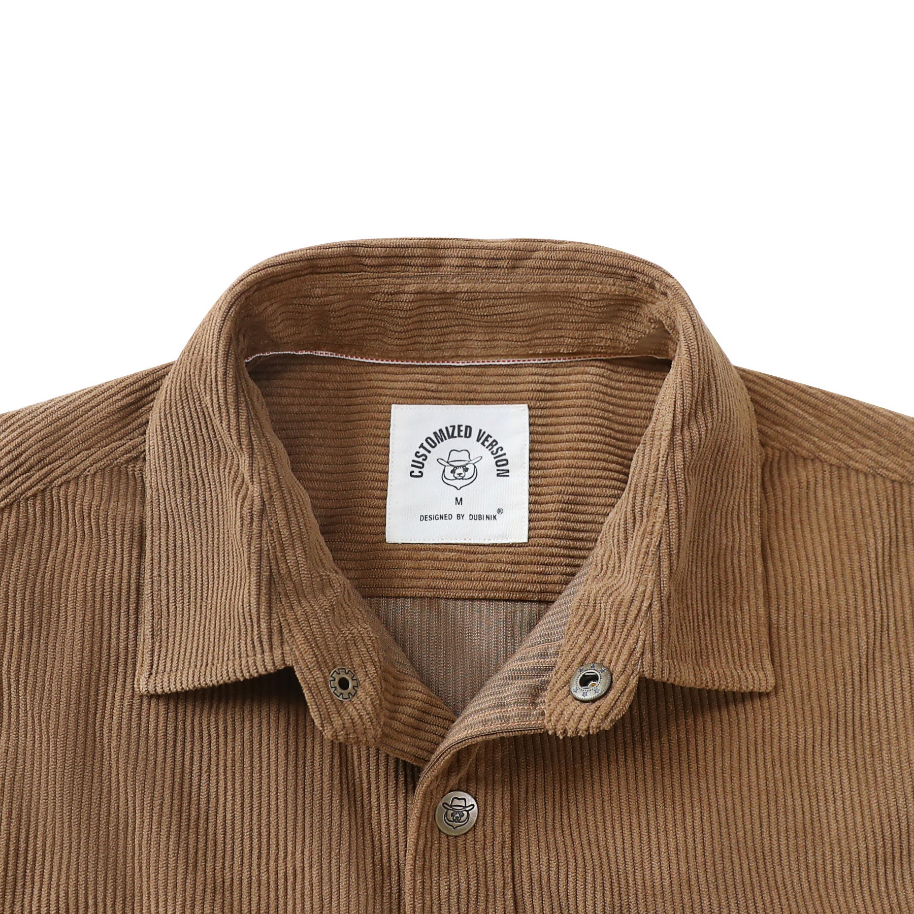 Dubinik® Corduroy Shirt Men Brown Solid Corduroy Jacket Men Long Sleev