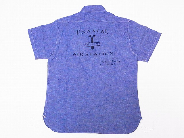 Buzz Rickson's[バズリクソンズ] シャンブレーシャツ 半袖 U.S.N.A.S.