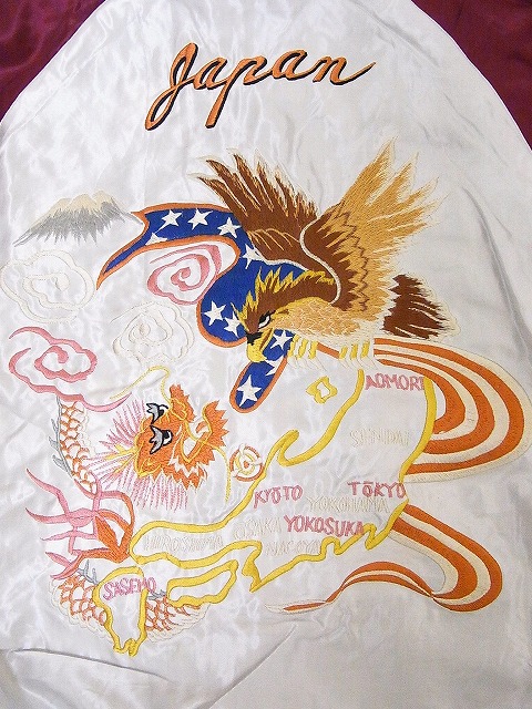 TAILOR TOYO[テーラー東洋] スカジャン TT13608 DRAGON×JAPAN MAP 龍