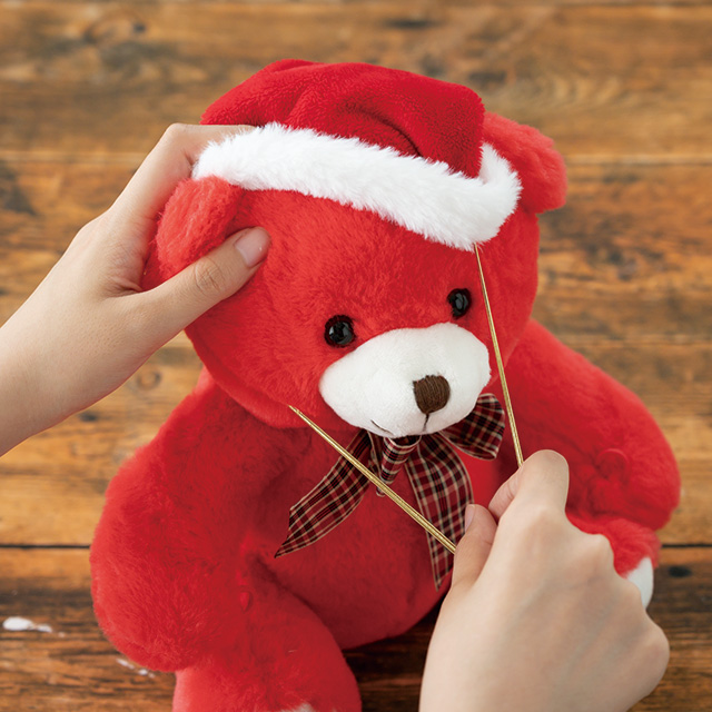 クリスマスサンタ帽子-1(直径110×H190(全長240)): ラッピング用小物