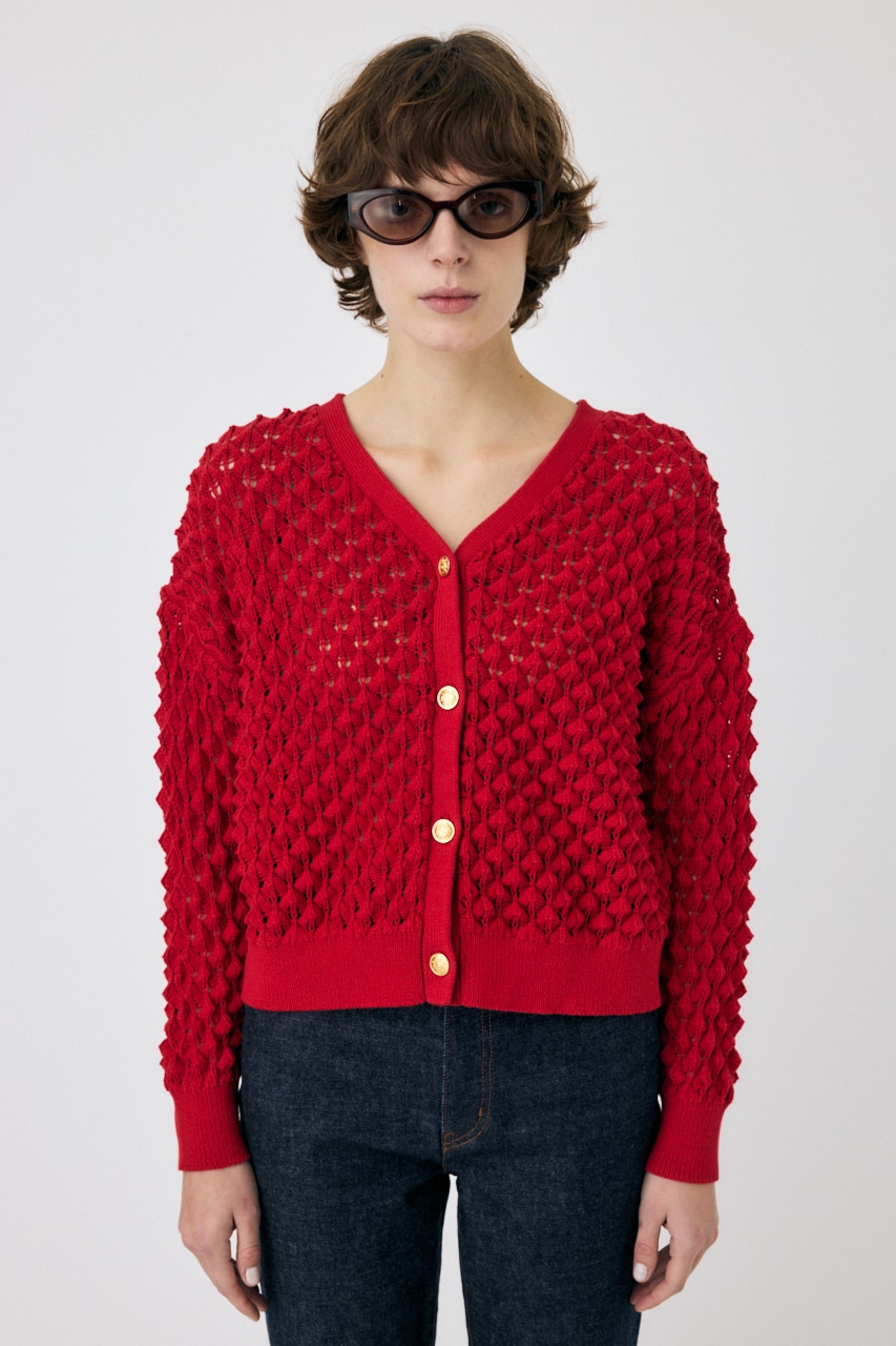 MOUSSY | PEAK STITCH ニットカーディガン (カーディガン ) |SHEL'TTER