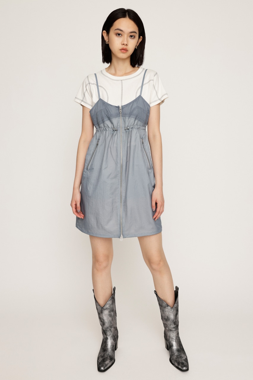 SLY | SHEER CAMI ZIP ドレス (ワンピース(ミニ・ミディアム） ) |SHEL