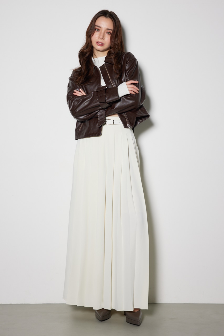 rienda | フェイクレザーショートZIPジャケット (ジャケット ) |SHEL