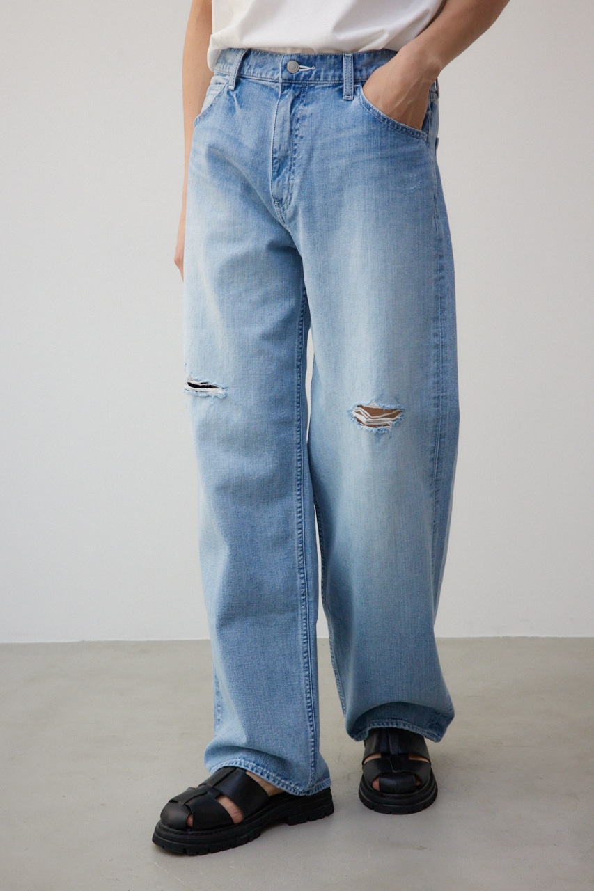 AZUL BY MOUSSY | AZUL DENIM ワイドクラッシュ (ストレート ) |SHEL