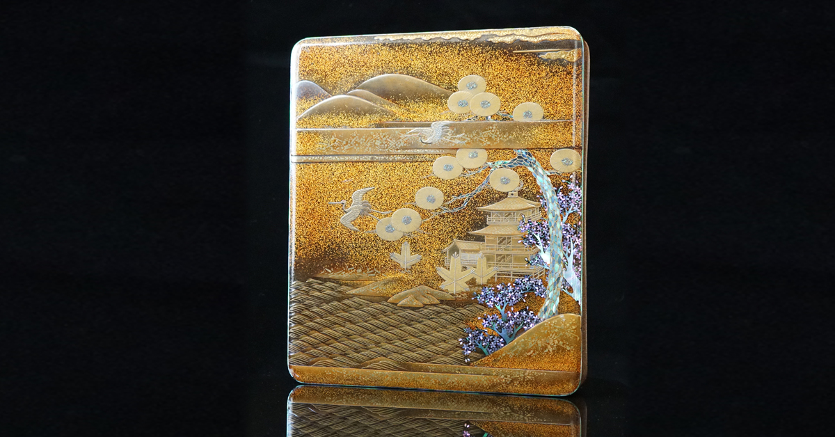 金梨地蒔繪螺鈿硯箱＿ 難得一見‧ 書道具‧ 硯箱一見藝術公司一見古美術