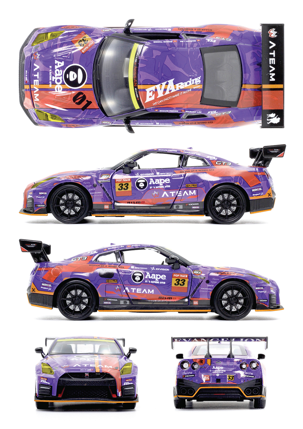 POPRACEより、エヴァンゲリオンレーシングのGT-Rが多彩なギミック満載