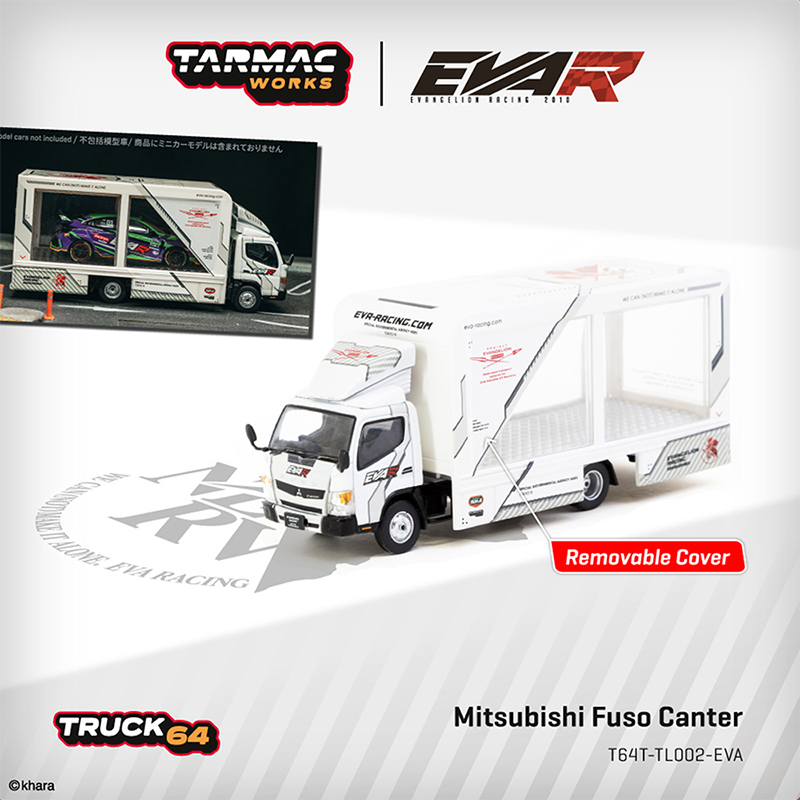 エヴァレーシング 1/64ミニカー Mitsubishi Fuso Canter（TARMAC WORKS