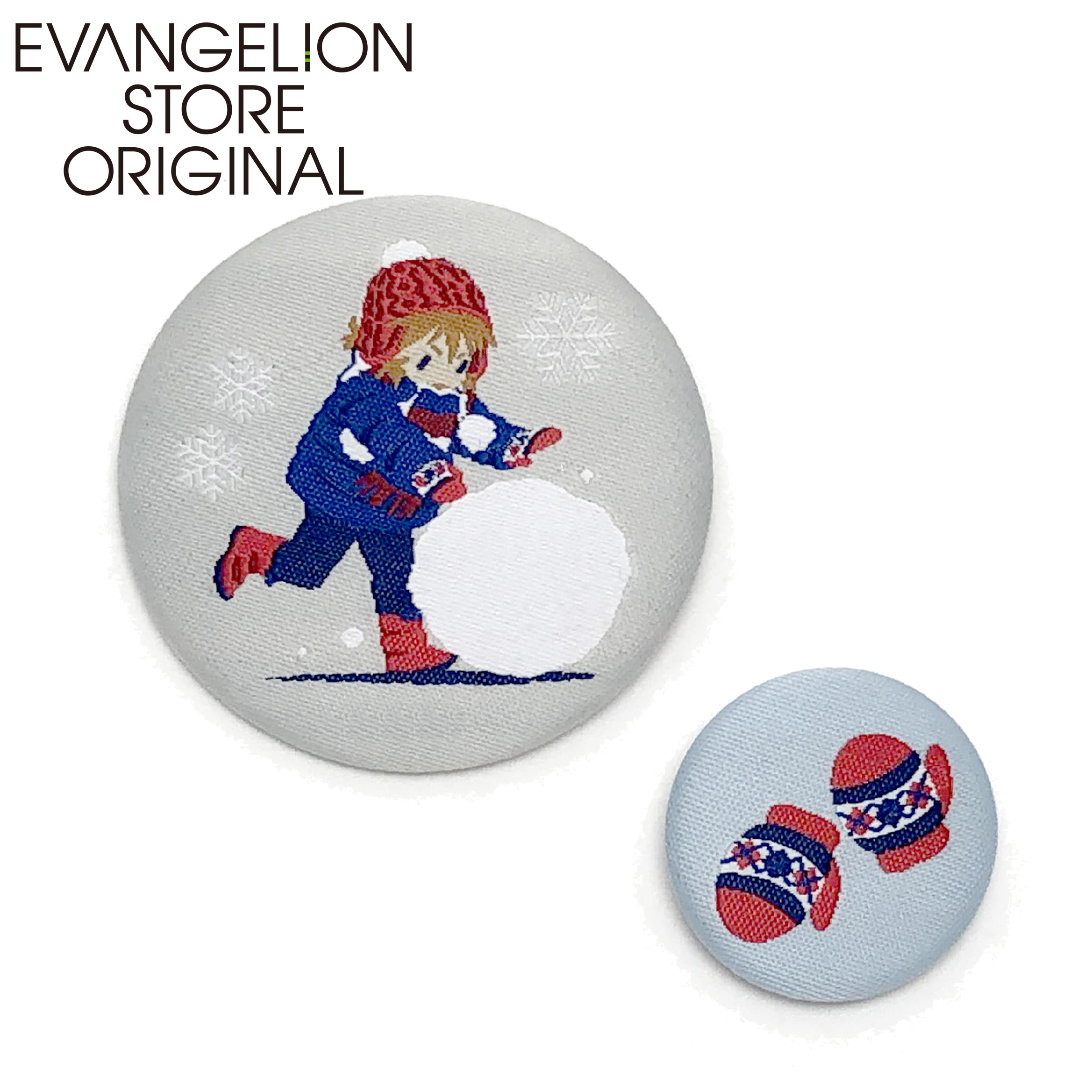 EVA STOREオリジナル織布缶バッジセット/ちびアスカC