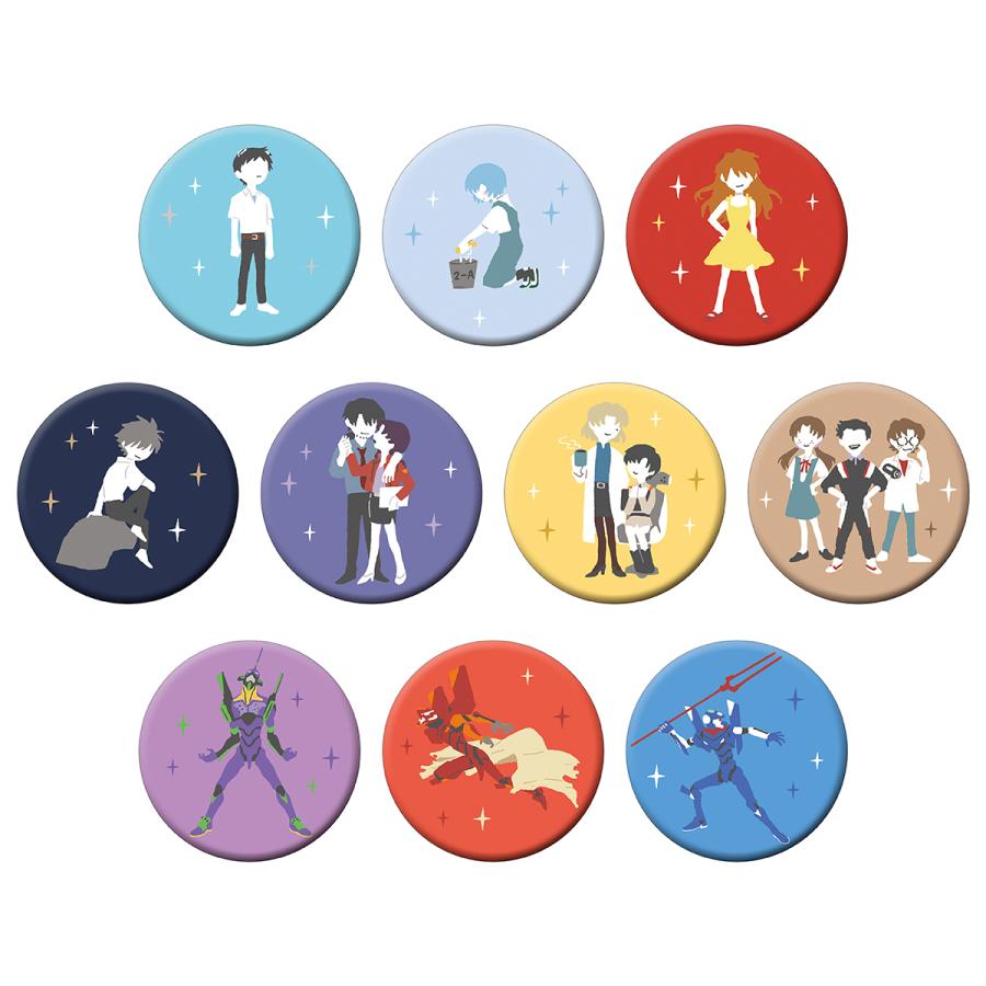 新世紀エヴァンゲリオン ゆるパレット/トレーディング織布缶バッジ10個