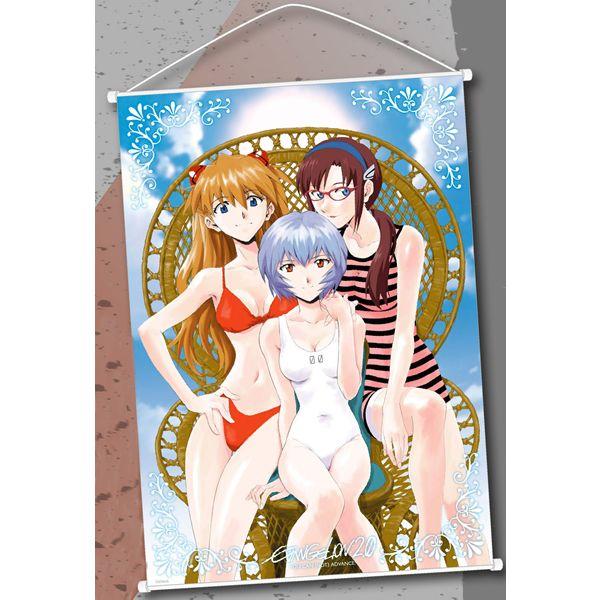 ヱヴァンゲリヲン新劇場版」 タペストリー／水着レイ・アスカ・マリ