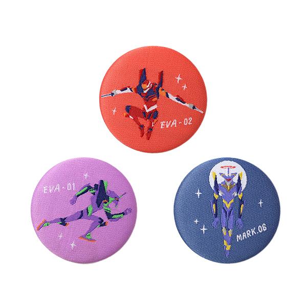 エヴァンゲリオン ゆるパレット/トレーディング織布缶バッジ10個入BOX