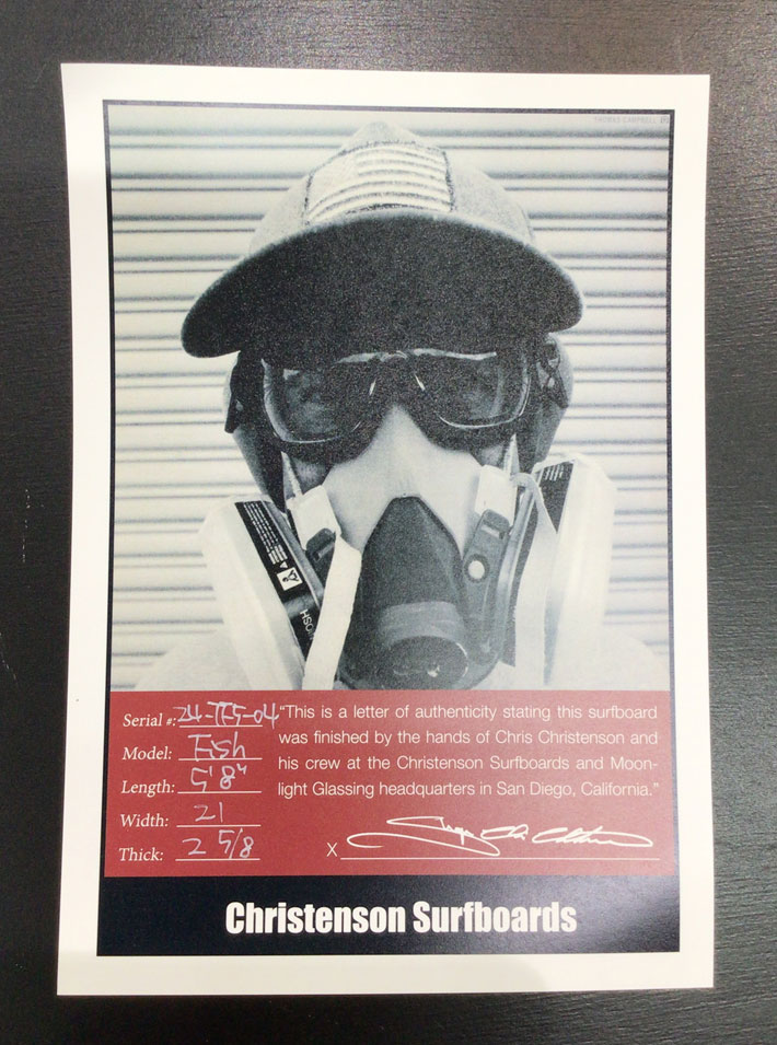 クリステンソンサーフボード CHRISTENSON SURFBOARDS USA Fish 5'8