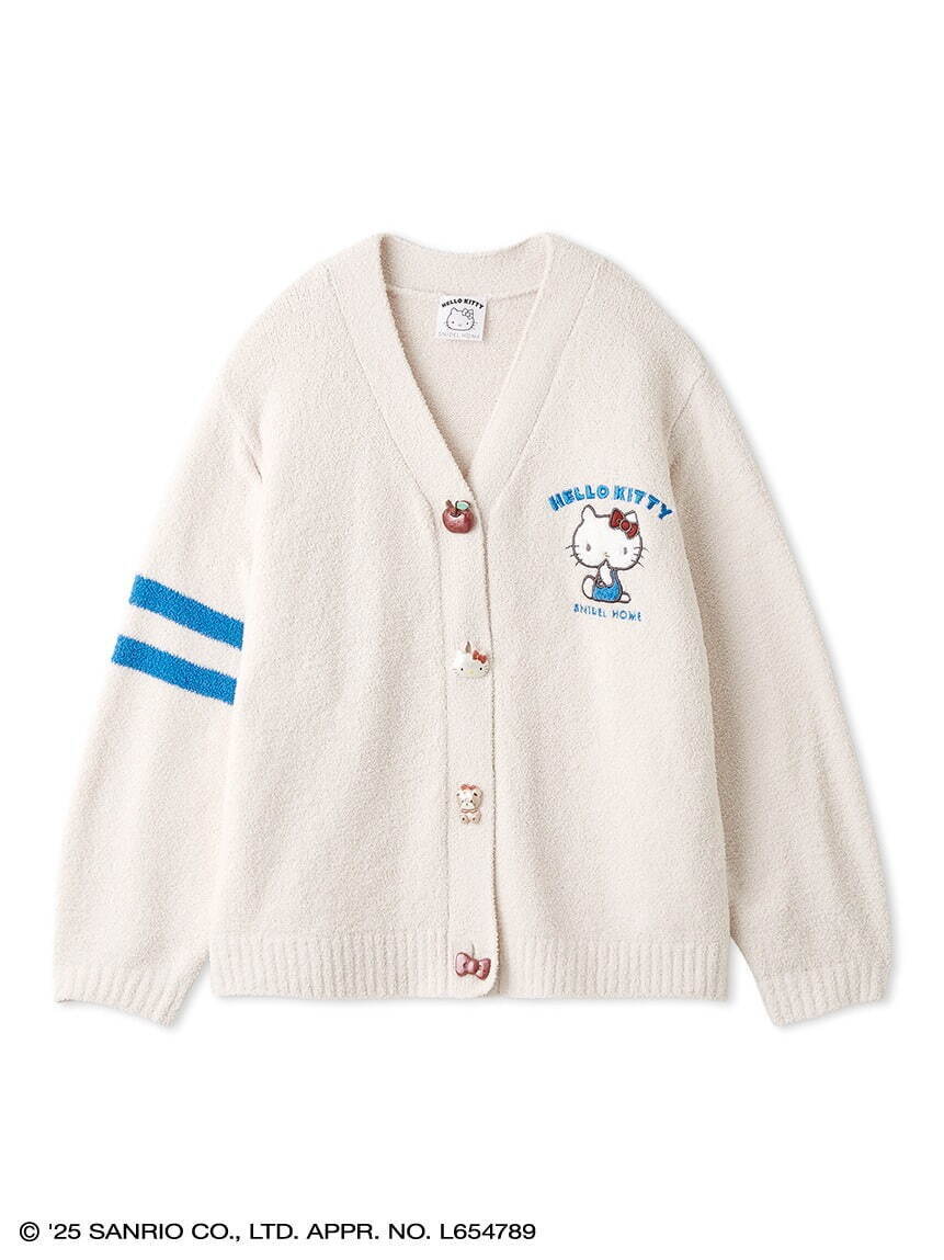 スナイデル ホーム×ハローキティのルームウェア、りんごボタンカーデや