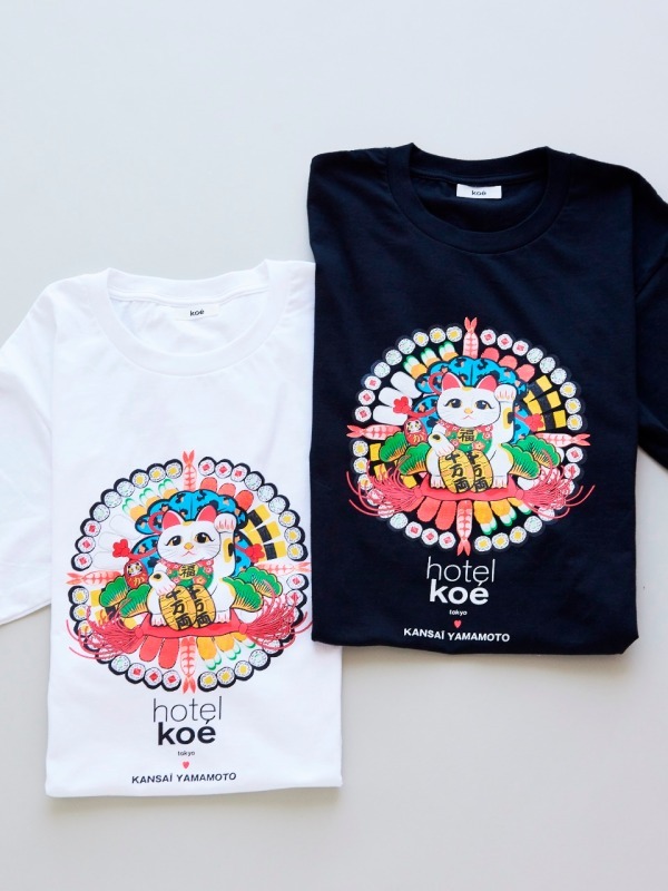 コエ×山本寛斎のコラボTシャツ - 御輿やおかめ、招き猫をデザインした