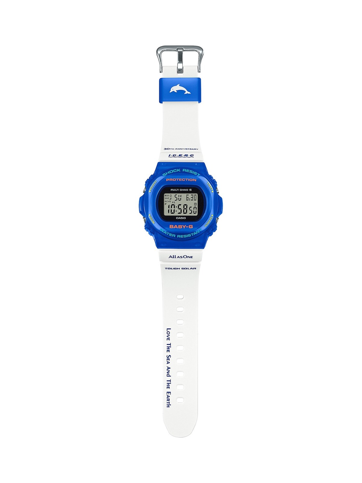 G-SHOCK&BABY-G“イルカ・クジラ”腕時計、イルカたちが浮かぶバック