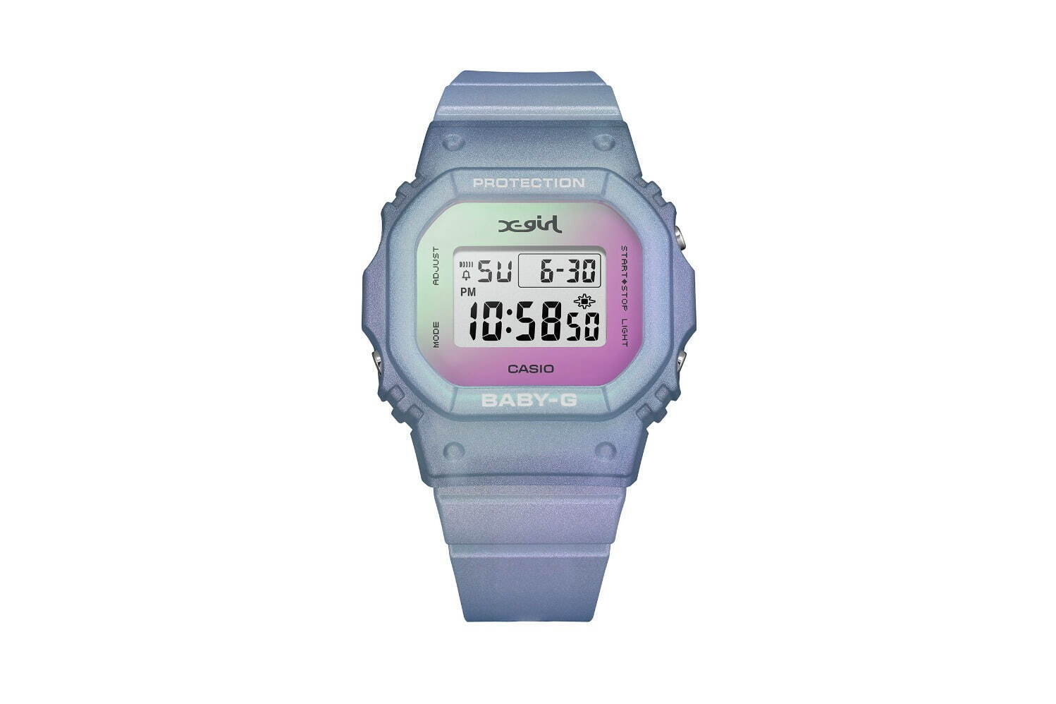 BABY-G×X-girlの腕時計、”ネオンカラー”輝く文字板×キラキラパールの