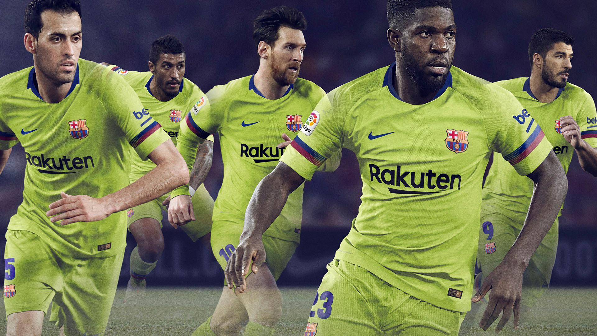 FCバルセロナの2018/19年セカンドユニフォームは、イエロー
