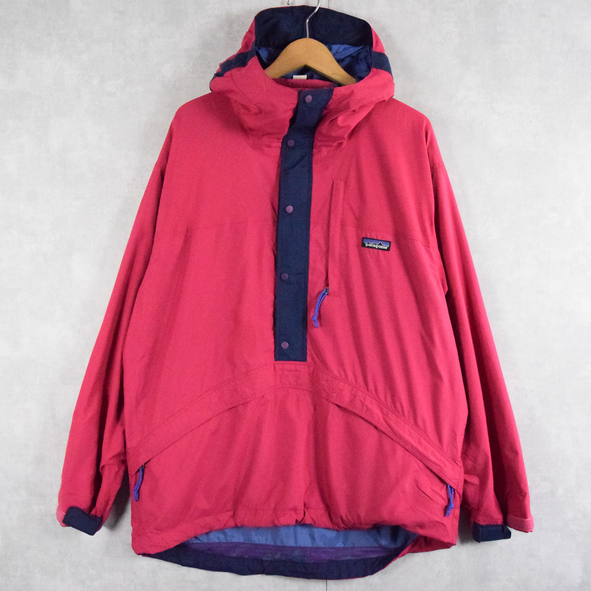 90年代 90s パタゴニア アウトドア BACK BOWL ANORAK ピンク プル