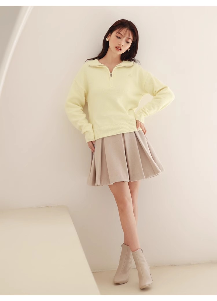 Fubail / ハーフジップニットプルオーバー