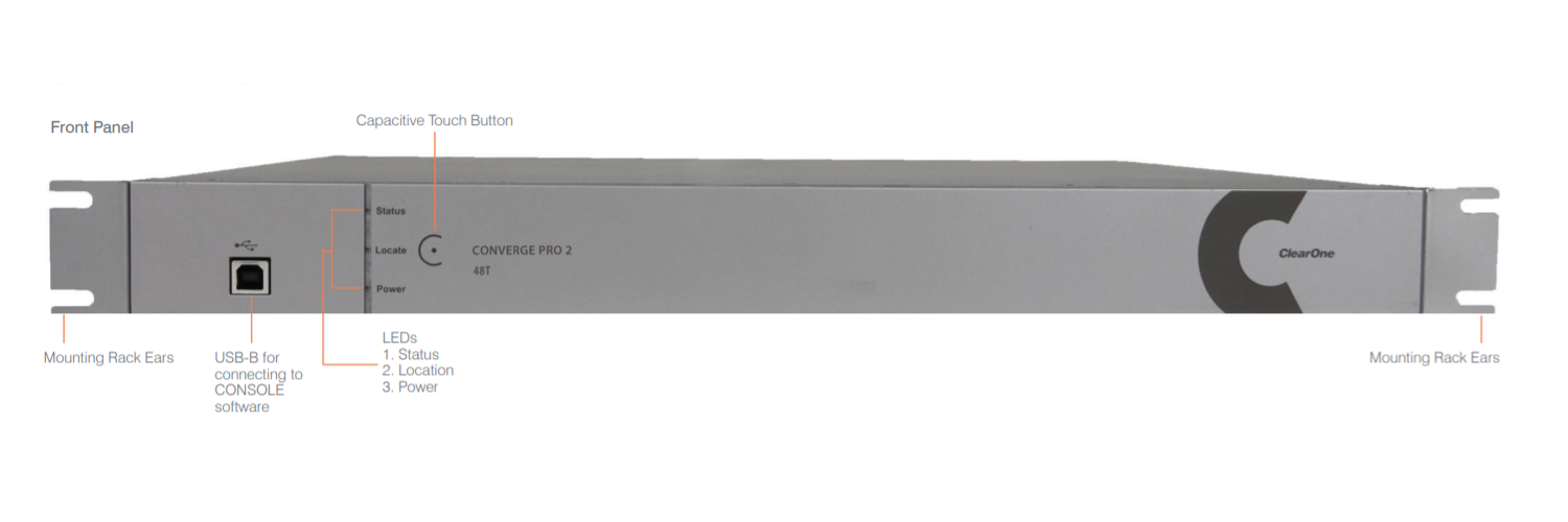 ClearOne 910-3200-008-D CONVERGE Pro 2 48T DSP Mixer with 4 mic