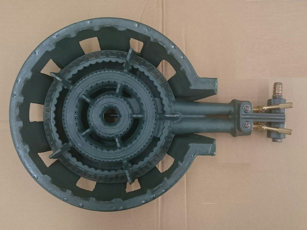 鋳物コンロセット 二重羽根 黒 TS－210H プロパンガス用 の通販