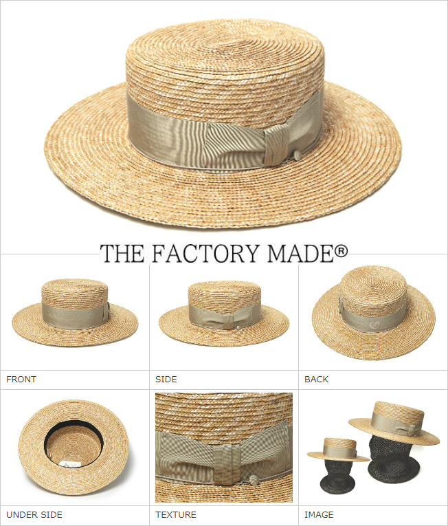THE FACTORY MADE(ザファクトリーメイド) ストローブレードカンカン帽