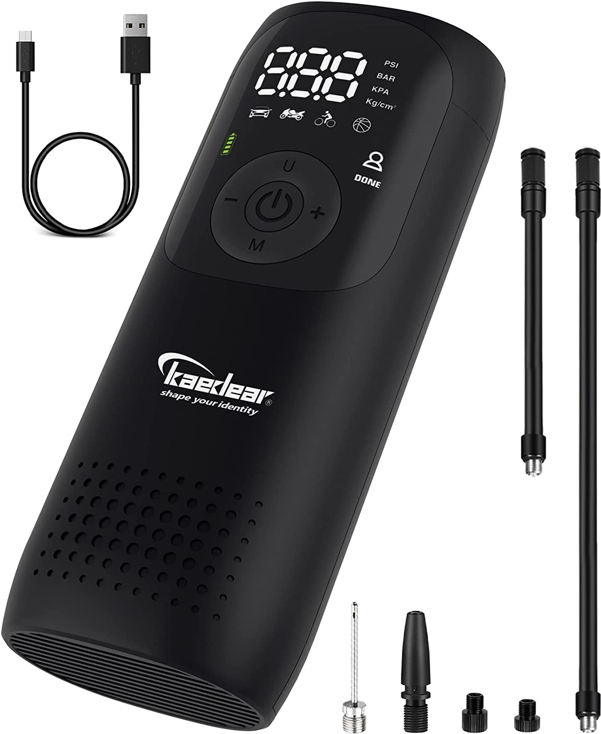 Kaedear 電動空気入れ バイク用空気入れ 自転車空気入れ コンパクト