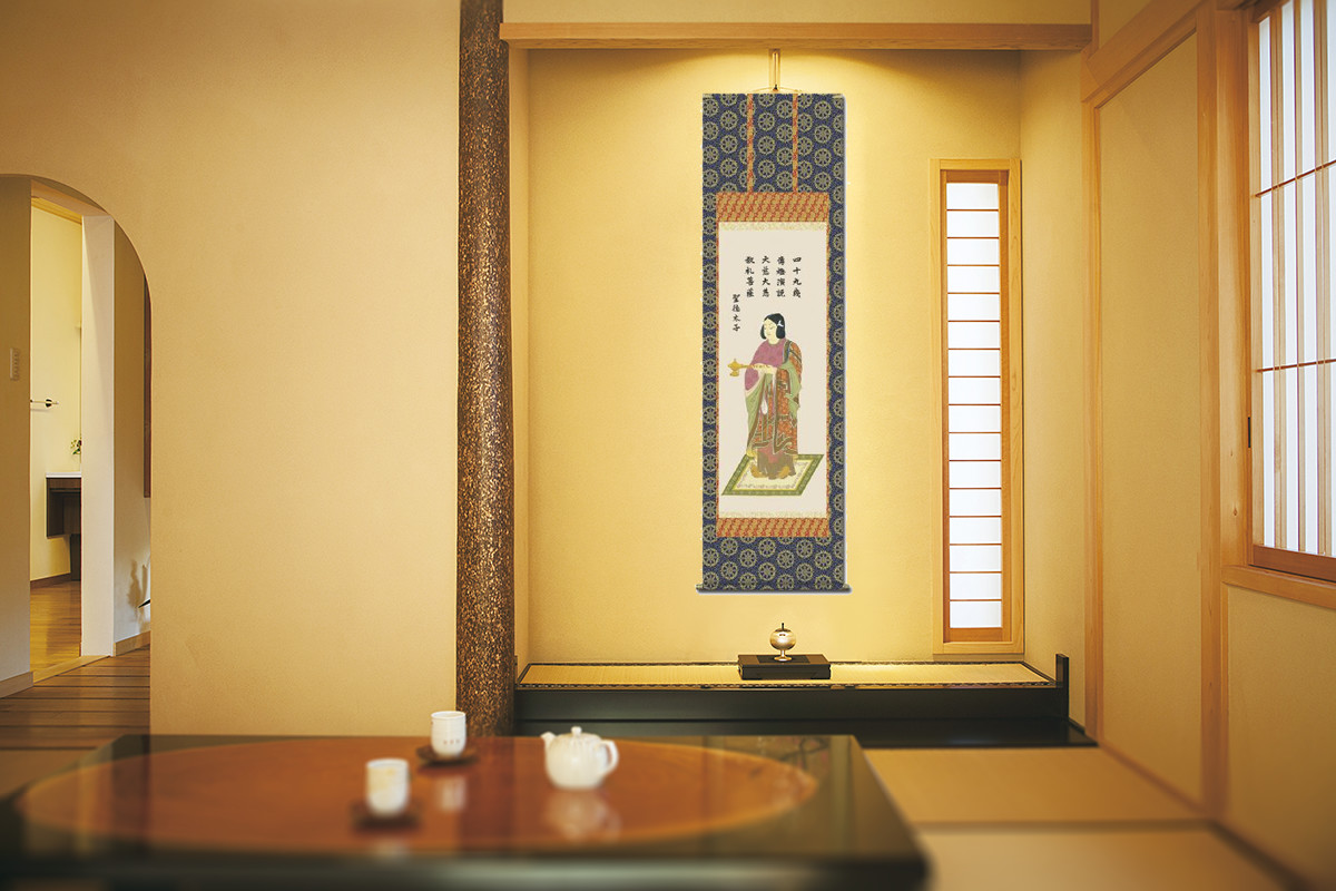 聖徳太子 榎本東山 （竹翠会） 尺五 日本製 その他人気の仏画 - 掛け軸