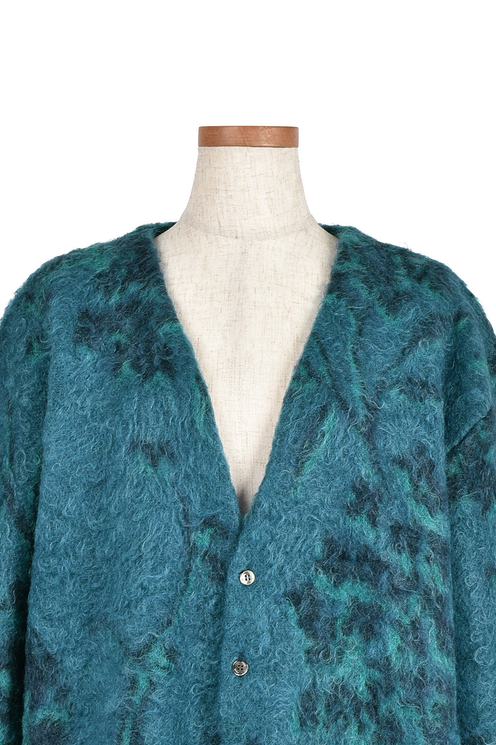 YOKE】Collaboration KID MOHAIR WOOL JACQUARD カーディガン