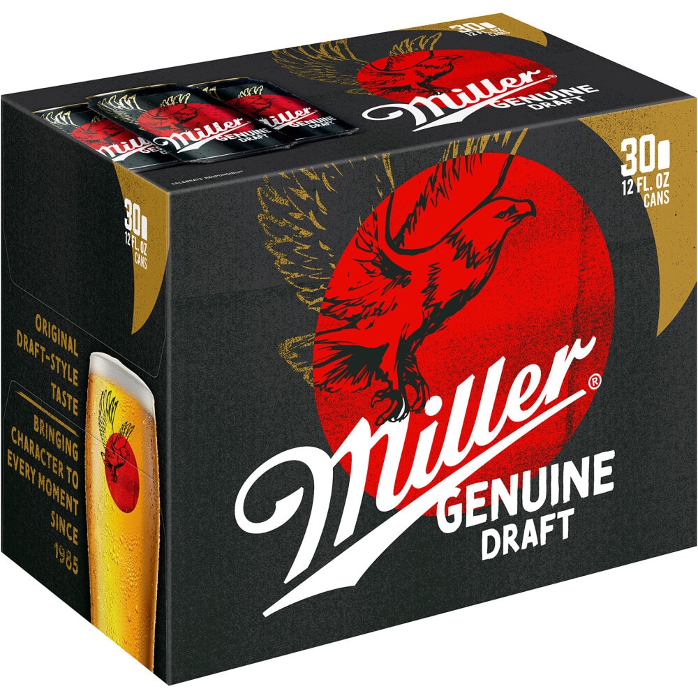 Miller Genuine Draft American Lager Beer, 30 cans / 12 fl oz - Ralphs