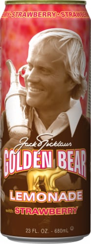 AriZona Jack Nicklaus Golden Bear Strawberry Lite Lemonade Can, 23