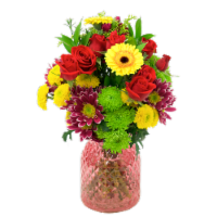 Bloom Haus™ Medium Assorted Mixed Vase - Pink / Purple / Red, 15