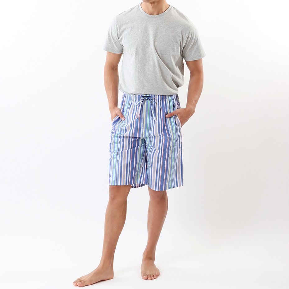 スリープショートパンツ シャンタムストライプ ブルー | ポロ ラルフ