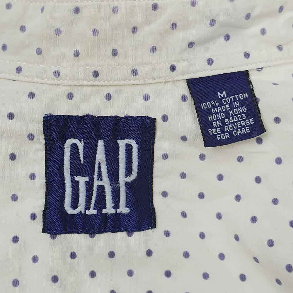 90's OLD GAP ポルカドット柄 ボタンダウンシャツmtp03353001682052