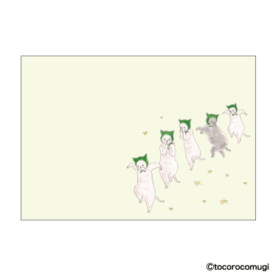 しっかり貼れるピタふせん L（厚口タイプ）／トコロコムギ 真夜中の