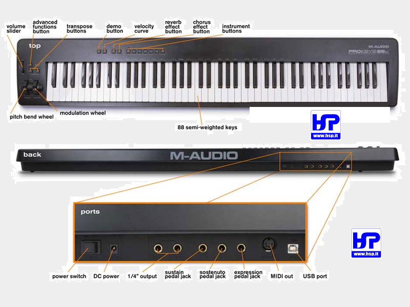 M-AUDIO - PROKEYS 88SX - PIANO MIDI 88 TASTI - HardSoft Products