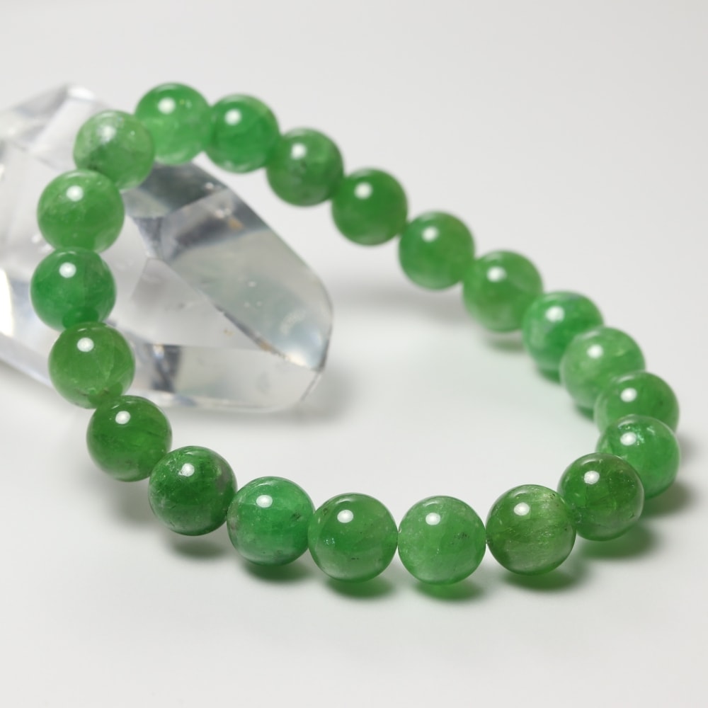 高品質+]ツァボライトブレスレット/天然グリーングロッシュラー