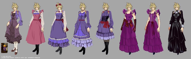 FF7リメイク』女装クラウドの“開発初期アート”、まだまだ出てくる