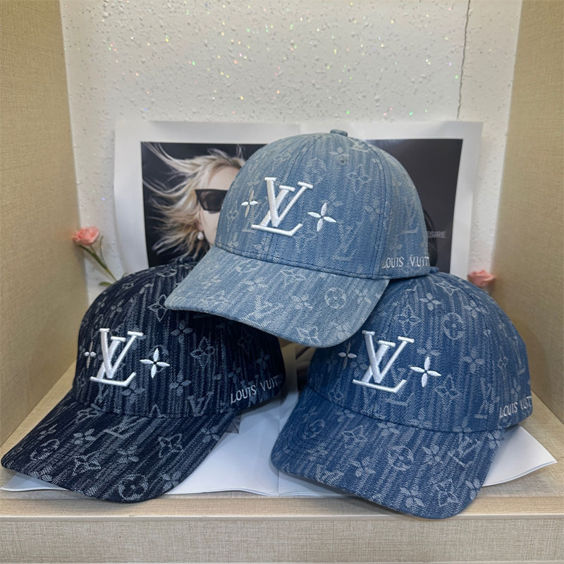 ブランドlvキャップ デニム UVカット uv メンズ レディース 春夏 深め