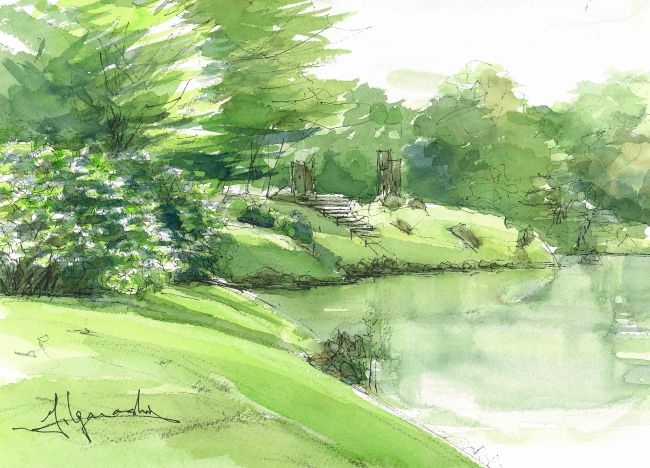 五十嵐吉彦の水彩画