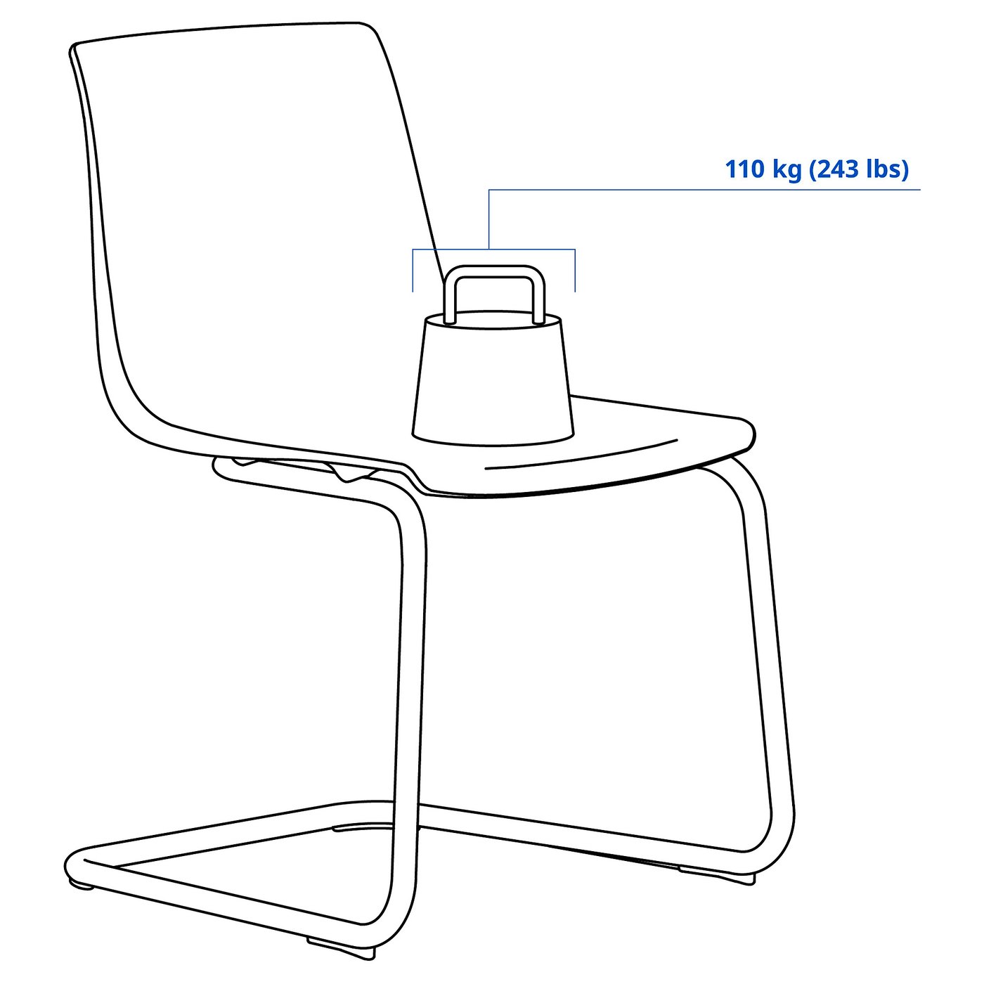 TOBIAS トービアス チェア, 透明, クロムメッキ - IKEA
