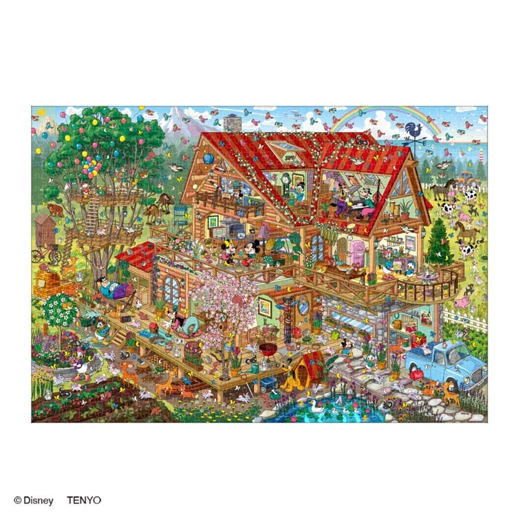 TEN-D1000-866 ディズニー にぎやかなログハウス（ミッキー＆フレンズ