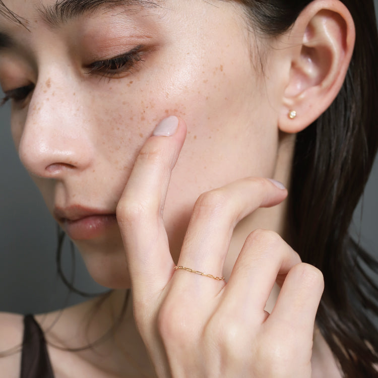 一部予約】K18 グリームチェーンリング