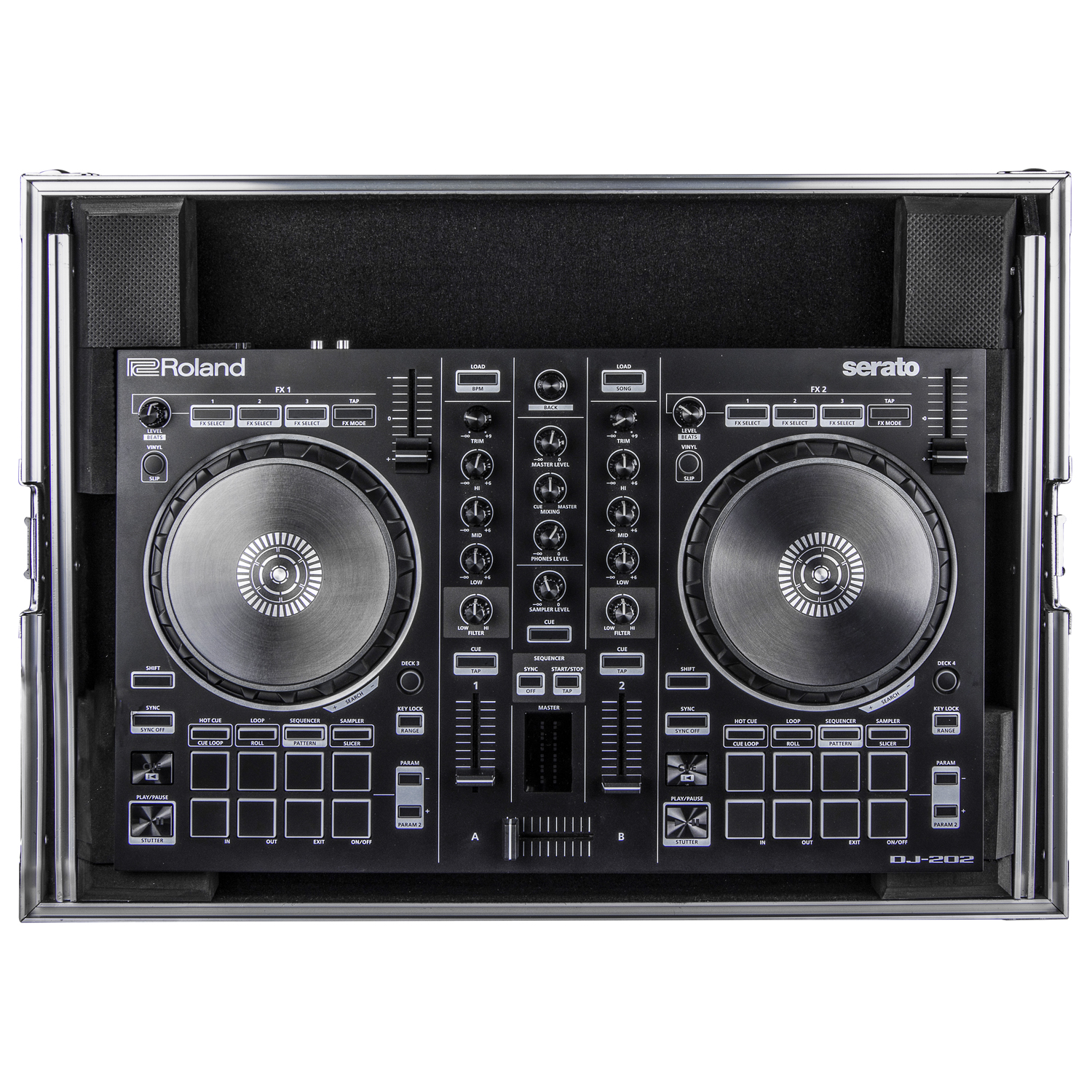 Low Profile Roland DJ-202 Case with Glide Platform - Odyssey Cases