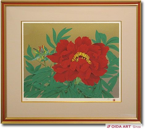 中島千波 牡丹花 | 絵画など美術品の販売と買取 | 東京・銀座 おいだ美術