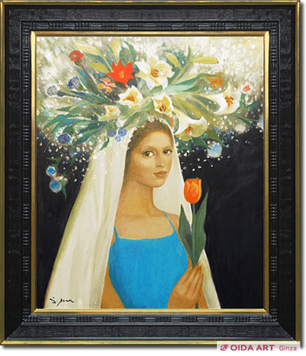 芝田米三 故郷の花 | 絵画など美術品の販売と買取 | 東京・銀座 おいだ美術