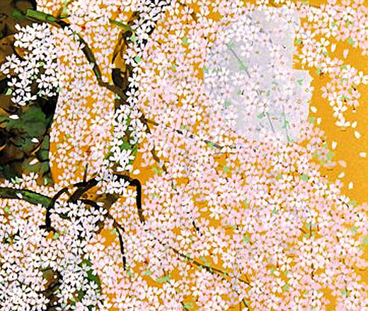 中島千波 白昼月枝垂桜 | 絵画など美術品の販売と買取 | 東京・銀座