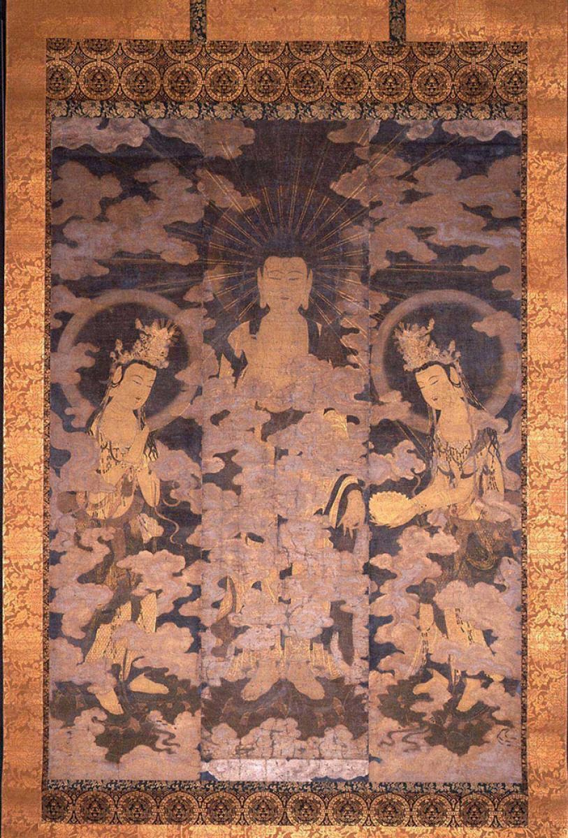 阿弥陀三尊来迎図｜今後展示予定の祈りの世界｜コレクション｜岡田美術館