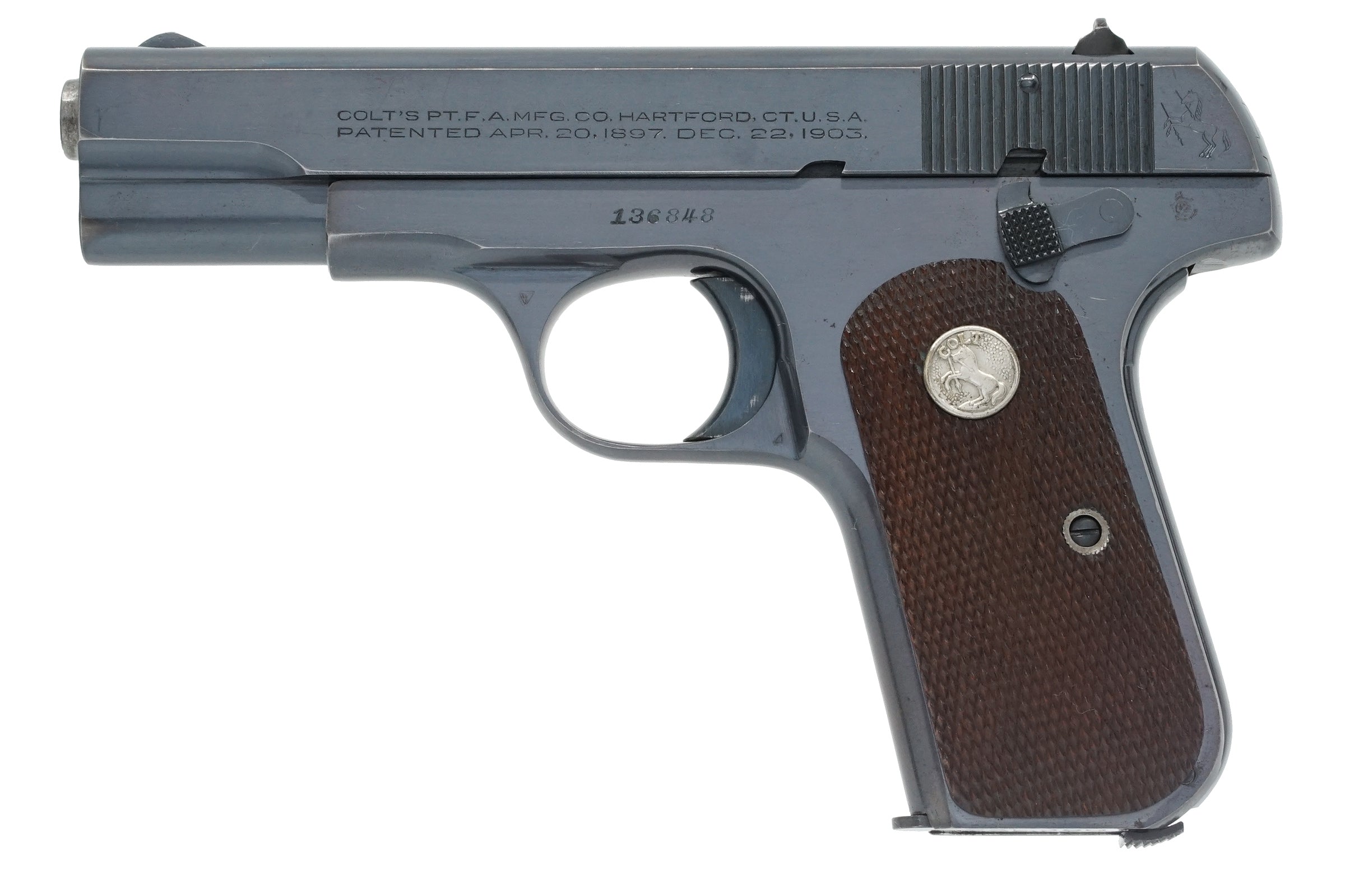 Colt 1908 Pocket Hammerless 380ACP SN:136848 MFG:1944 -General