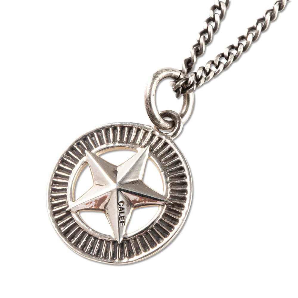 CALEE - SILVER STAR CONCHO NECKLACE (SILVER) / シルバー スター
